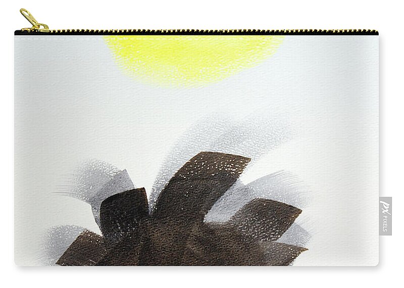 Abstract Expressionism Zip Pouch featuring the painting Another Day by Rein Nomm