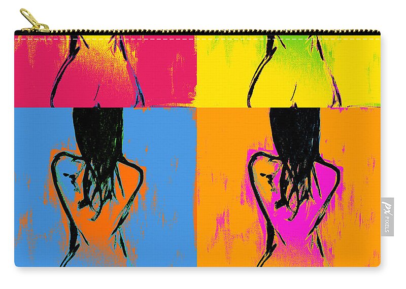 Female Zip Pouch featuring the painting Another nude by Julie Lueders 