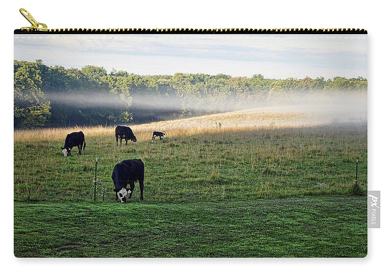 Farm Zip Pouch featuring the photograph Another Quiet Morning by Cricket Hackmann