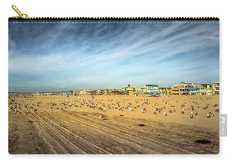 Sky Zip Pouch featuring the photograph Another Seagull Afternoon by Michael Hope