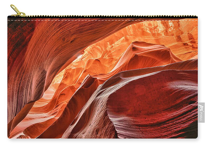 Antelope Zip Pouch featuring the photograph Antelope Canyon I by Andreas Freund