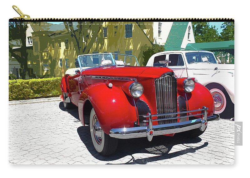 Classic Zip Pouch featuring the photograph Antique car Show Series 8610 by Carlos Diaz