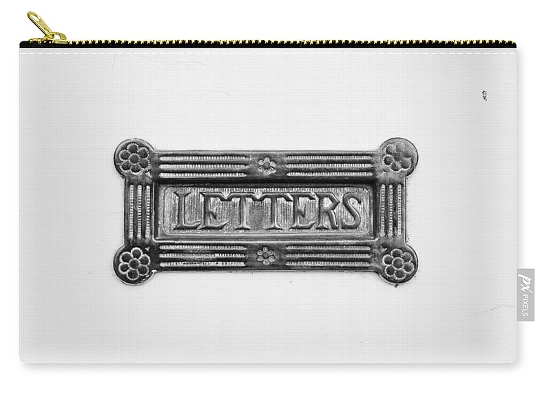 Antique Zip Pouch featuring the photograph Antique letterbox by Tom Gowanlock