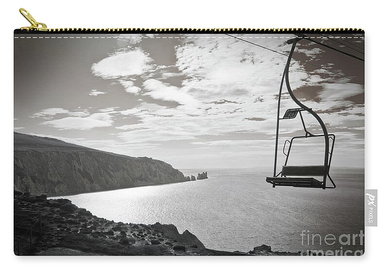 Rock Zip Pouch featuring the photograph Antique Needles Isle of Wight by Terri Waters