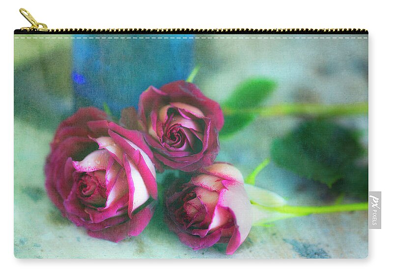 Roses Zip Pouch featuring the photograph Antique Roses by Jade Moon