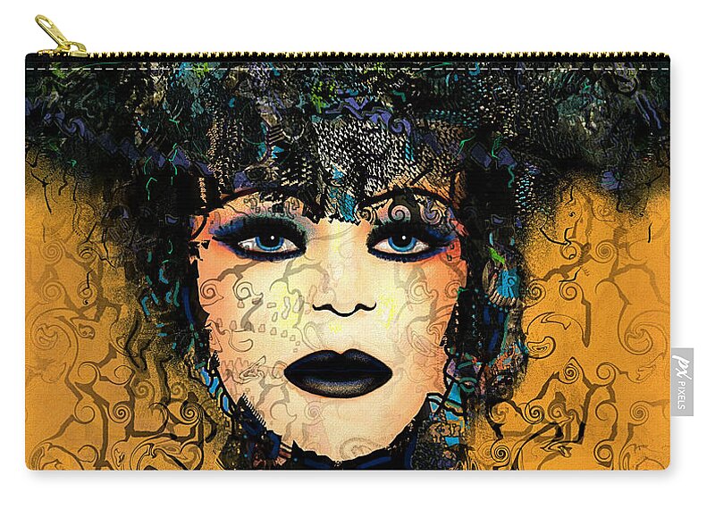 Natalie Holland Art Zip Pouch featuring the painting Antonia by Natalie Holland