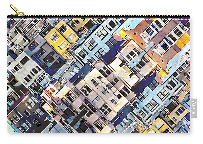 City Carry-all Pouch featuring the photograph Apartments In The City by Phil Perkins