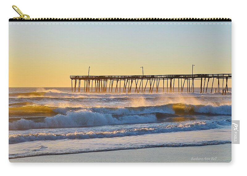 Obx Sunrise Zip Pouch featuring the photograph April 1 2017 #3 by Barbara Ann Bell