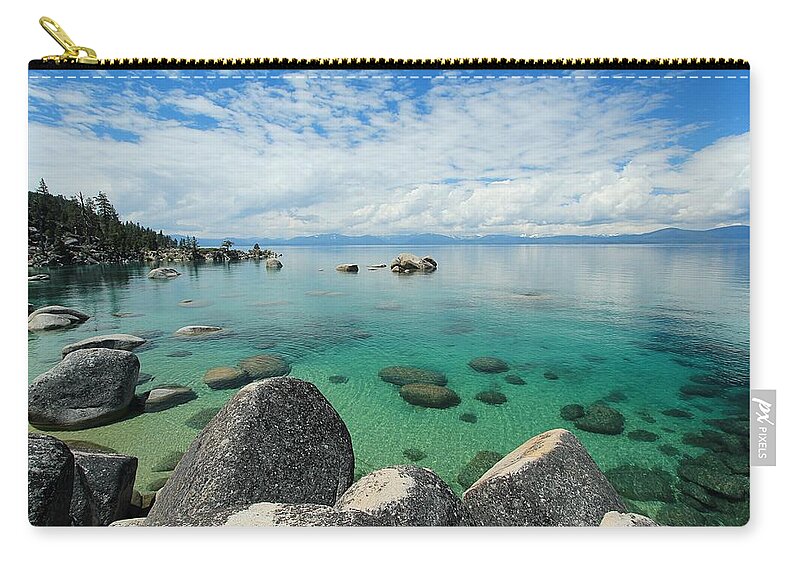 Lake Tahoe Zip Pouch featuring the photograph Aqua Heaven by Sean Sarsfield
