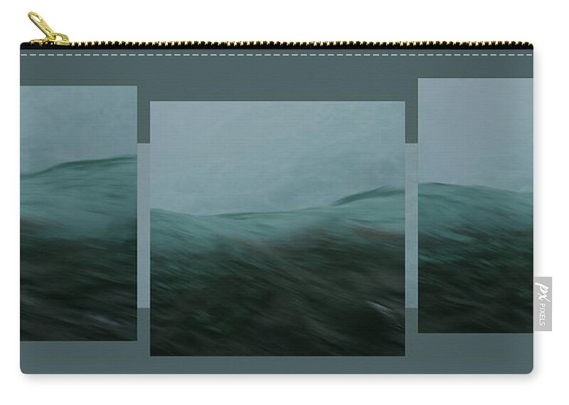 Waterfall Zip Pouch featuring the photograph Aquascape Triptych - by Julie Weber