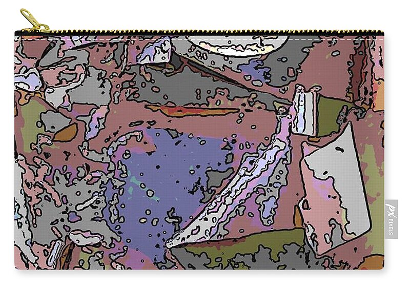 Abstract Zip Pouch featuring the digital art Arbor Abstract by Tim Allen