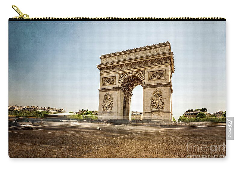 Arc De Triumph Carry-all Pouch featuring the photograph Arc de Triumph by Hannes Cmarits