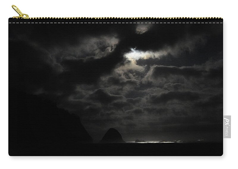 Tide Zip Pouch featuring the photograph Arch Cape Night by Pelo Blanco Photo