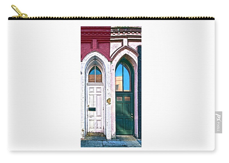 Door Zip Pouch featuring the photograph 050 - Door One and Door Too by David Ralph Johnson