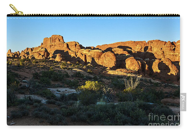 Arches National Park Zip Pouch featuring the photograph Arches National Park Sunset by Ben Graham