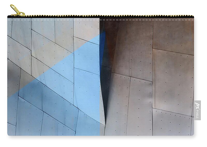 Architecture Zip Pouch featuring the photograph Architectural Reflections 4619E by Carol Leigh