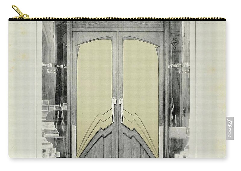 Architecture And Art Space - Rehme Zip Pouch featuring the painting Architecture And Art Space by Wilhelm