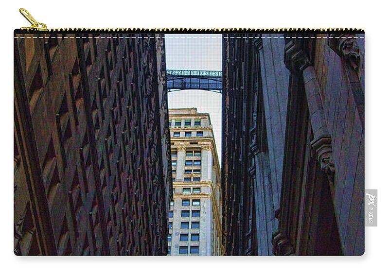 New York Zip Pouch featuring the photograph Architecture New York City The Crossing by Chuck Kuhn
