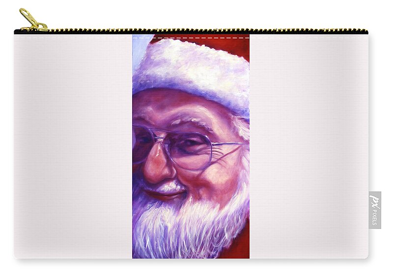Portrait Zip Pouch featuring the painting Are You Sure You Have Been Nice by Shannon Grissom