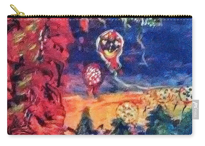 Balloons Zip Pouch featuring the painting Arising Dawn by Suzanne Berthier