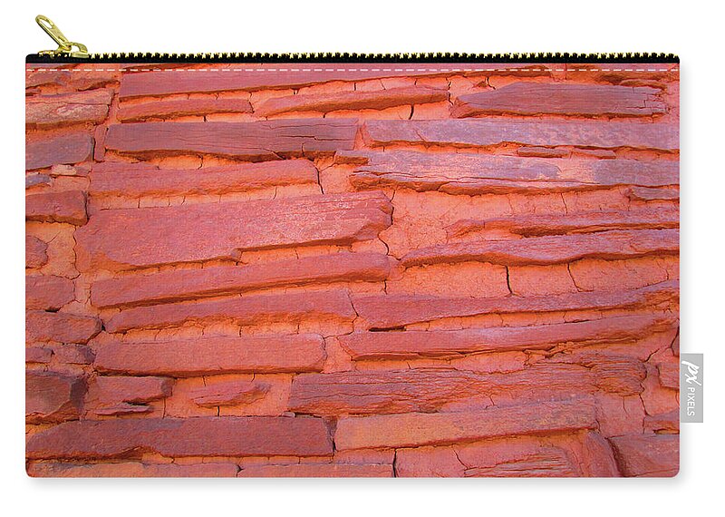 Arizona Carry-all Pouch featuring the photograph Arizona Indian Ruins Brick Texture by Ilia -