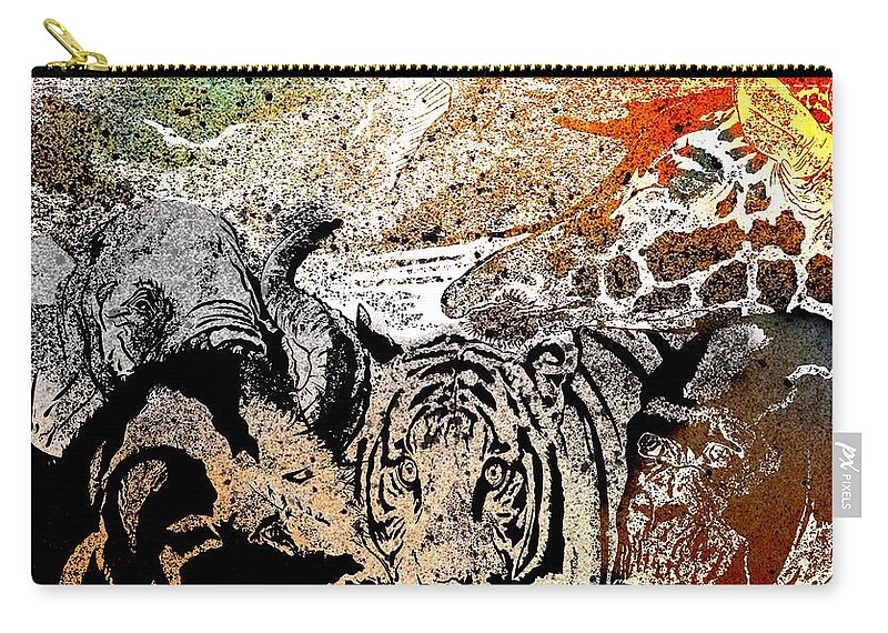 Ark Of Hope Zip Pouch featuring the digital art Ark of Hope The Rainbow by Mark Taylor