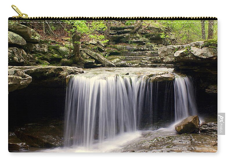 Waterfall Zip Pouch featuring the photograph Arkansas Beauty by Marty Koch