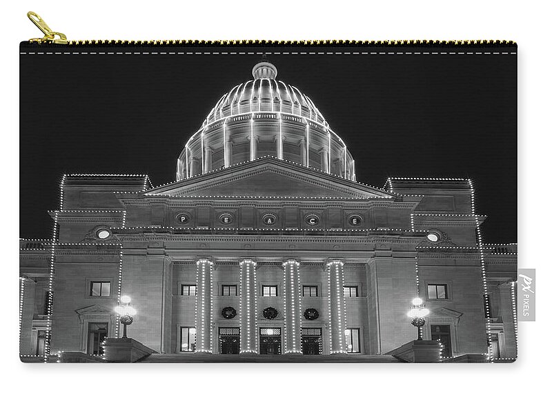 Arkansas Zip Pouch featuring the photograph Arkansas State Capitol by Eilish Palmer