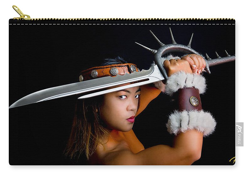  Zip Pouch featuring the photograph Armed and Dangerous by Rikk Flohr