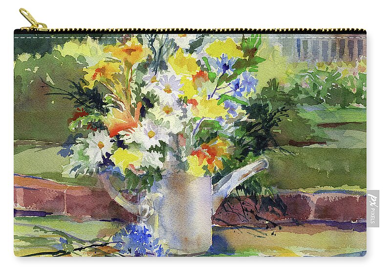 Garden Gate Zip Pouch featuring the painting Cut flowers by Garden Gate magazine