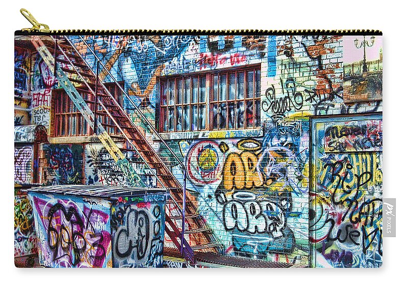 Art Zip Pouch featuring the photograph Art Alley 2 by Adam Vance