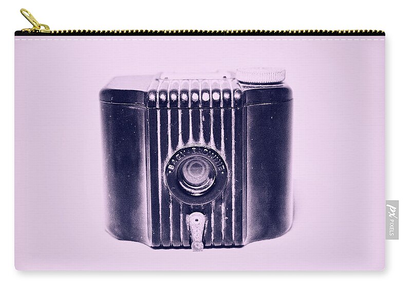Art Deco Zip Pouch featuring the photograph Art Deco Baby Brownie Purple Camera by Tony Grider