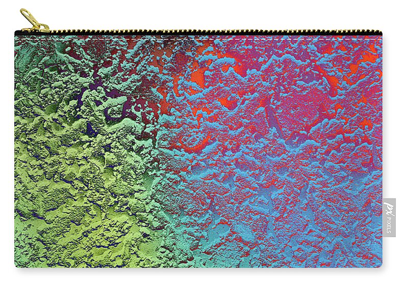 ‘surfaces’ Collection By Serge Averbukh Zip Pouch featuring the digital art Art Doppelganger - Psychedelic Metals No. 4 by Serge Averbukh