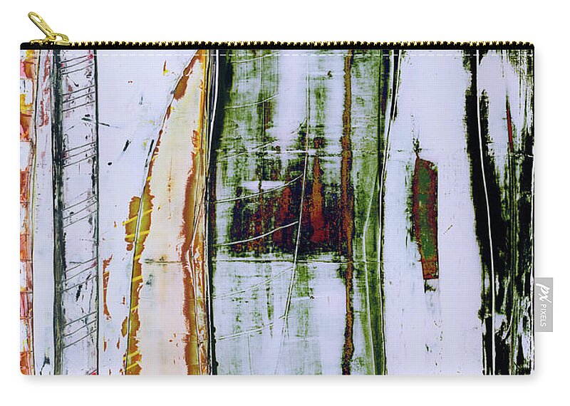 Abstract Prints Zip Pouch featuring the painting Art Print Forest by Harry Gruenert