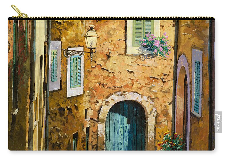 Landscape Zip Pouch featuring the painting Arta-Mallorca by Guido Borelli