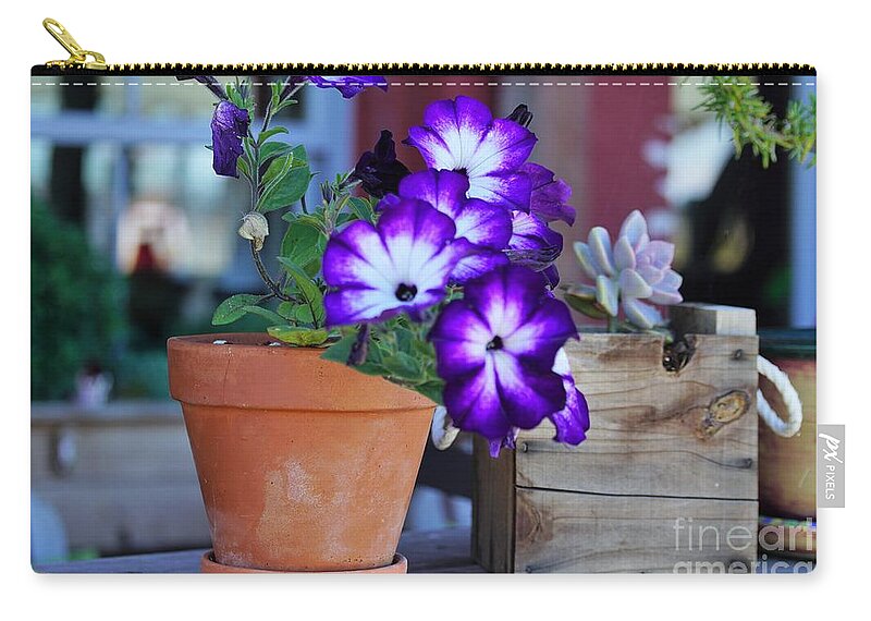 Flowers Zip Pouch featuring the photograph Artfully by Merle Grenz