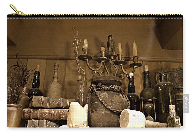 Artifacts Carry-all Pouch featuring the photograph Artifacts by Dark Whimsy