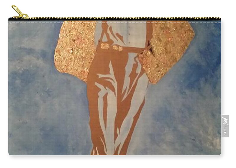 Mj Zip Pouch featuring the painting Artist by Dr Frederick Glover