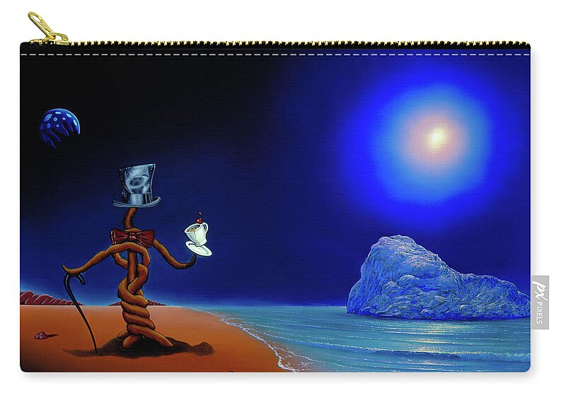  Zip Pouch featuring the painting Artist Conversing by Paxton Mobley