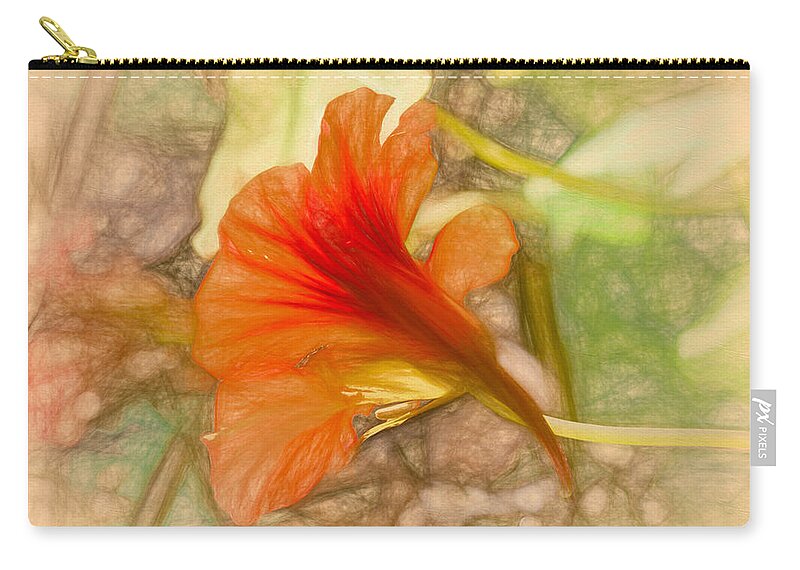 Artistic Zip Pouch featuring the photograph Artistic red and orange by Leif Sohlman