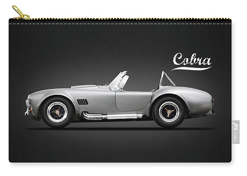 Shelby Cobra Zip Pouch featuring the photograph The Cobra by Mark Rogan