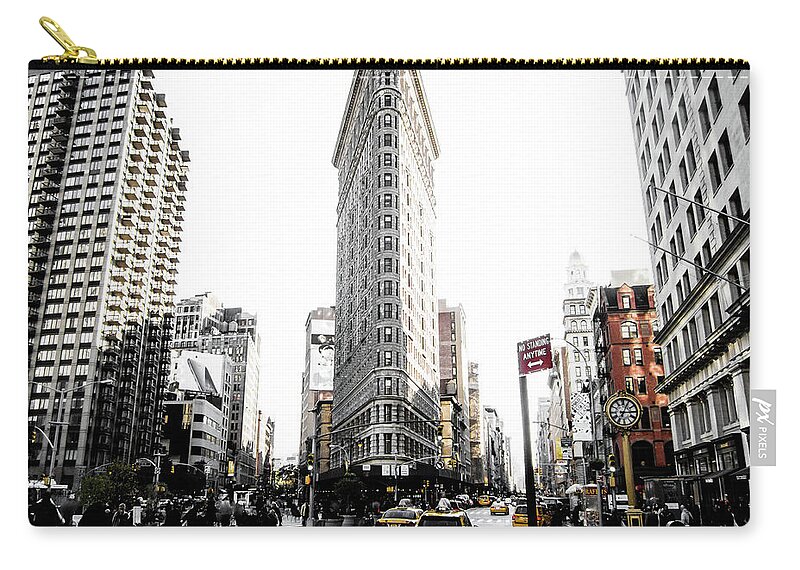 Street Zip Pouch featuring the photograph Desaturated New York by Nicklas Gustafsson