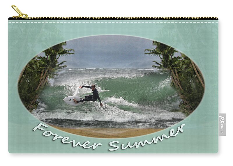 Surf Zip Pouch featuring the photograph Forever Summer 2 by Linda Lees
