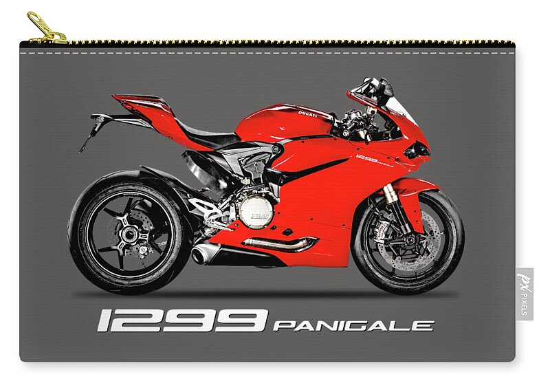 Ducati Panigale Zip Pouch featuring the photograph Ducati Panigale 1299 by Mark Rogan