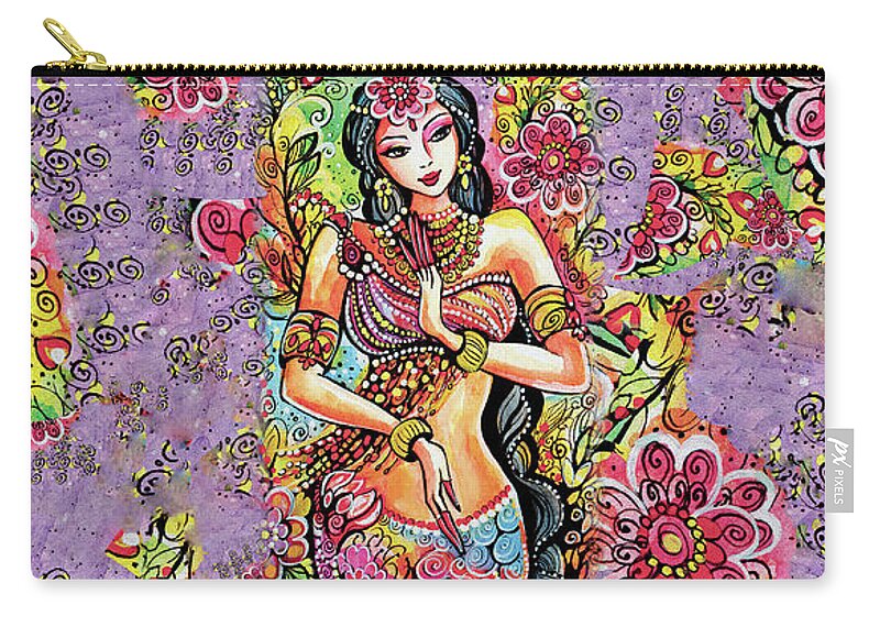 Indian Goddess Carry-all Pouch featuring the painting Kuan Yin by Eva Campbell