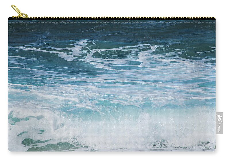 Beach Zip Pouch featuring the photograph Ocean waves from the depths of the stars by Sharon Mau