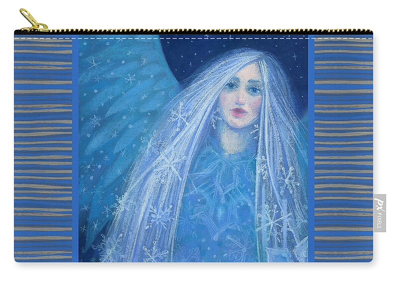 Showgirl Zip Pouch featuring the painting Metelitsa / Snow Maiden / Snow Girl / Snegurochka by Julia Khoroshikh
