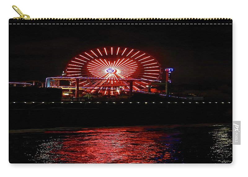Ferris Wheel Zip Pouch featuring the photograph Seaside Heart by Beth Myer Photography