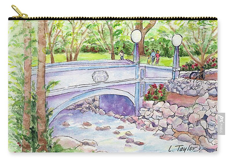 Park Carry-all Pouch featuring the painting Creekside by Lori Taylor