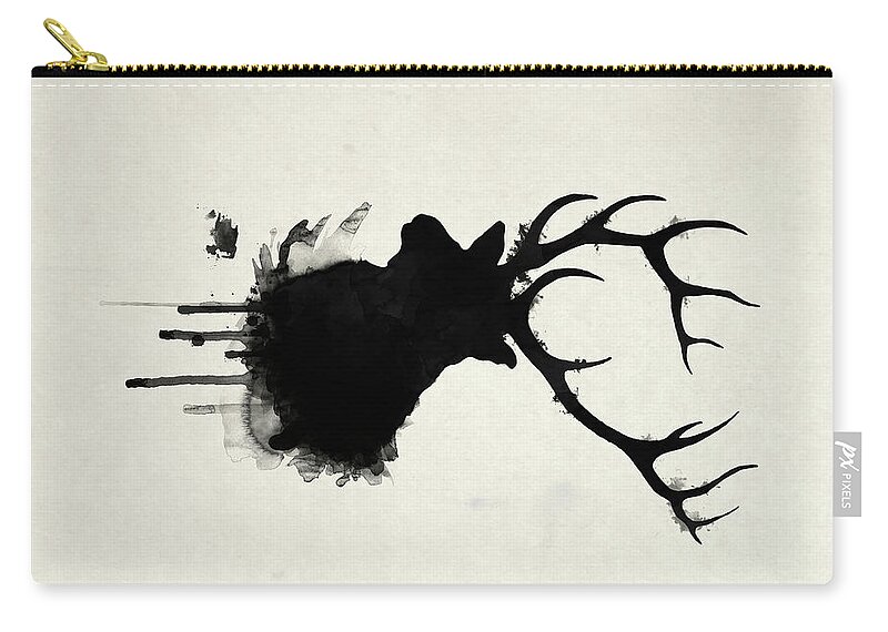 Elk Carry-all Pouch featuring the drawing Elk by Nicklas Gustafsson